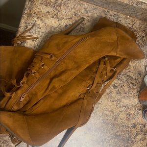 Knee Length Suede Boots